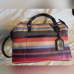 Ralph Lauren Multicolor Striped Satchel